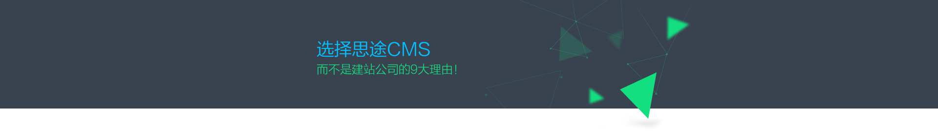為什么選擇思途CMS,而不是建站公司？